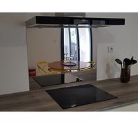 Fond de hotte en inox Miroir ép 1 mm -8 tailles- Hauteur 40 cm x (Longueur 60 cm)