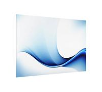 Fond de hotte en verre magnétique épaisseur 4mm à motifs crédence cuisine verre trempé avec motif panneau mural bleu tableau magnétique abstrait cuisine cuisinière 2127 (80x59cm)