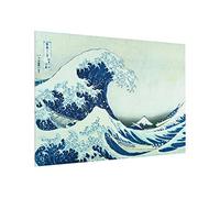 Fond de hotte en verre magnétique épaisseur 4mm plage crédence cuisine japon verre trempé panneau mural bleu tableau magnétique style vintage cuisine cuisinière 5126 (80x59cm)