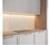 Fond de hotte en verre trempé transparent - SAINT GOBAIN - Planeclear - 70 cm - Verre - Blanc