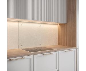 Fond de hotte en verre trempé transparent - SAINT GOBAIN - Planeclear - 70 cm - Verre - Blanc