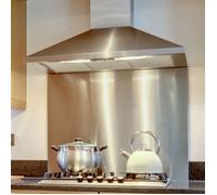 Fond de hotte - NORDLINGER PRO - Dosseret en acier inoxydable - 90x70 cm - Finition Inox