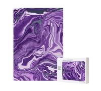 Fond de marbre Violet foncé,Puzzle Familial en Bois de 300 pièces pour Adultes et Adolescents
