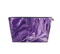 Fond De Marbre Violet Foncé, Trousse de Toilette Trousse de Maquillage Sac à cosmétiques Trousse de Toilette de Voyage Portable