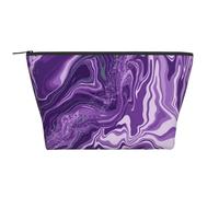 Fond De Marbre Violet Foncé, Trousse de Toilette Trousse de Maquillage Sac à cosmétiques Trousse de Toilette de Voyage Portable