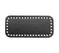 Fond de Paquet au Crochet en PU Noir, Base Carrée Rigide | Perforations de Ventilation, Finition Brillante, Résistance à L’usure, Nettoyage Facile pour Paquet Faits Main