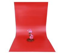 Fond de Photographie en PVC givré, Planche arrière 120x60cm Blanche - Résistant et Polyvalent pour Produits Mode, cosmétiques et Jouets (Rouge)