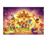 Fond de Photographie Fête Fond Photographique Bataille dans la Nature Tissu Décoratif d'anniversaire Décor d'Arrière-Plan de Photographie Thématique pour Fêtes d'anniversaire Enfant