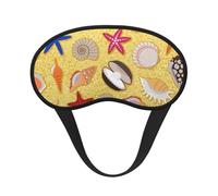 Fond de sable de plage avec coquillages,Masques de sommeil occultants, cache-yeux couvrants, masques de sommeil anti-lumière