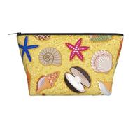 Fond De Sable De Plage avec des Coquillages, Trousse de Toilette Trousse de Maquillage Sac à cosmétiques Trousse de Toilette de Voyage Portable
