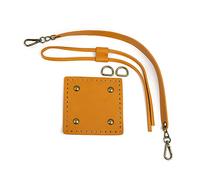 Fond de sac carré et poignée à cordon de serrage - Accessoires tissés à la main - Seau à main - Réparation d'épaule pour fille et femme - Base carrée et cordon de serrage - Poignée en D tissée à la