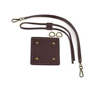 Fond de sac carré et poignée à cordon de serrage - Accessoires tissés à la main - Seau à main - Réparation d'épaule pour fille et femme - Base carrée et cordon de serrage - Poignée en D tissée à la