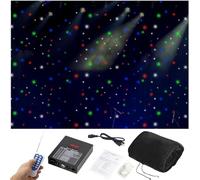 Fond de scène LED avec contrôle DMX 512, fond en tissu ciel étoilé pour mariage de scène, pain, coloré, 3 x 4 m