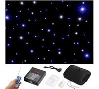 Fond de scène LED DMX 512 avec contrôle DMX 512, fond en tissu ciel étoilé pour mariage de scène, Pa, bleu/blanc, 3 x 6 m