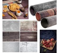 Fond de studio photo 3 pcs 145 x 223 cm 2 en 1 Fond plat pour nourriture et table double face pour produits gastronomiques, cosmétiques, vaisselle, photographie de produits pour blogueurs et boutiques
