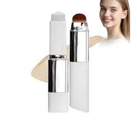 Fond De Teint 2-En-1 Avec Pinceau Intégré,Correcteur Illuminateur Base Maquillage,Teint Auto-Ajustable Universel,Couvrance Légère Modulable,Long Tenue Résistant à L'eau (A)