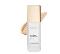 Fond de teint à changement de couleur SPF15 avec glycérine pour un teint plus uniforme et couvre les impuretés