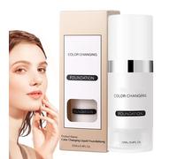 Fond De Teint À Effet Caméléon Pour Femmes | Base De Maquillage Longue Tenue À Couvrance Intégrale,Fond De Teint Liquide Hydratant Pour Sports Voyages Été Et Soirées
