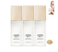 Fond de teint à effet caméléon pour peaux matures, fond de teint liquide hydratant et léger, perfecteur de teint pour le corps, teint chaud et impeccable toute la journée, convient à toutes (3PCS)