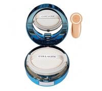 Fond de teint compact Enough Collagen Aqua Air Cushion SPF50, teinte 21 Éclat naturel - 15 g