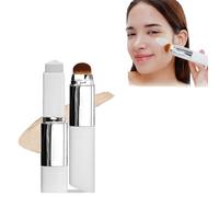 Fond de teint coréen en stick changeant de couleur avec tête de pinceau - Crème couvrante blanche V pour une couvrance complète à moyenne, tous types de peau, base de maquillage non grasse (Ivoire)