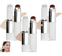 Fond de teint coréen en stick changeant de couleur avec tête de pinceau - Crème couvrante blanche V pour une couvrance complète à moyenne, tous types de peau, base de maquillage non grasse (3pcs)
