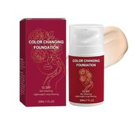 Fond de Teint Coréen Thermosensible Couleur Changeante,Fond de Teint Couvrant Imperfections,Base de Maquillage Couvrante,SPF 15 Foundation Korean,Adaptatif,Hydratant,Glowy,Peau Grasse et Mixte,30ml