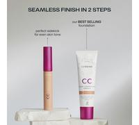 Fond De Teint Correcteur Cc Cream De Spf 20 Couverture Moyenne Léger Et Riche En Antioxydants Hydrate Tout En Atténuant Les Rougeurs Tous Types De Peau 30 Ml Bronzage Intense