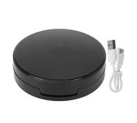 Fond de Teint Coussin Rond Étui Vide Miroir à Lumière LED Conteneur Cosmétique Portable Compact pour Vérification du Maquillage à la Maison Voyage en Plein Air ABS Lumière Blanche