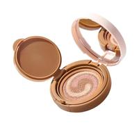 Fond de teint coussin tricolore Glow Cushion Foundation Full Cover Correcteur de couleur Correcteur de couleur inégale Tons de peau Adoucit les ridules Hydratant Coussin d'air Couvre sous les yeux