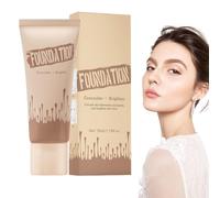 Fond de Teint, Couverture Intégrale et Effet Correcteur Longue Tenue, Cosmétique Résistant à la Transpiration et Imperméable Hydratant pour Peaux Grasses Sèches Sensibles Utilisation Quotidienne