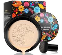 Fond de Teint Couvrant Imperfections CC Crème, Air Cushion Mushroom Head BB Crème, Fondation Liquide, Hydratant & Contrôle du Pétrole (Naturelle)