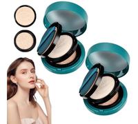 Fond de teint double couche rajeunissant au ginseng rouge, fond de teint coussin double couche 2 en 1, crème CC à coussin d'air, crème BB pour le visage, correcteur de maquillage (#01+#02)