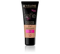 Fond de teint et correcteur régénérant et hydratant Selfie Time d'Eveline Cosmetics, 2 en 1, 30 ml, n° 06 Honey