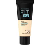 MAYBELLINE NEW YORK Fit Me! Matte+Poreless fond de teint matifiant pour peaux normales à grasses teinte 105 Natural Ivory 30 ml