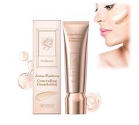 Fond De Teint Fluide,Correcteur Liquide,Maquillage Anti-Cernes ImperméAble For Le Visage,Longue Tenue, LéGer, Sans Transfert, Haute Couvrance,Tous Les Types De Peaux- 1 Fl. Oz. (blanc ivoire, 1)