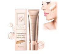 Fond De Teint Fluide,Correcteur Liquide,Maquillage Anti-Cernes ImperméAble For Le Visage,Longue Tenue, LéGer, Sans Transfert, Haute Couvrance,Tous Les Types De Peaux- 1 Fl. Oz. (couleur du blé, 1)