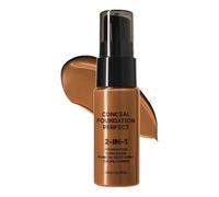 Fond de Teint Fluide - Effet Glow & Soin de la Peau à Couverture Totale - Correcteur 2 en 1 Haute Couvrance Imperfections (06)