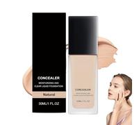 Fond de Teint Fluide,fond de teint couvrant imperfections,Hydratation 24H,Sérum Léger Glow,Maquillage Oil-Free,Repulpe et Illumine Instantanément,Fini Uniforme,Tous les Types de Peaux (Natural)