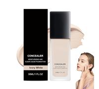 Fond de Teint Fluide,fond de teint couvrant imperfections,Hydratation 24H,Sérum Léger Glow,Maquillage Oil-Free,Repulpe et Illumine Instantanément,Fini Uniforme,Tous les Types de Peaux (Ivory White)
