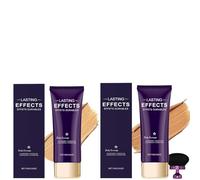 Fond De Teint Jambes Waterproof, Fond De Teint Corps, Fond De Teint Essence, Makeup with Brush Body Coverage, Long-Lasting Sweat-Proof Coverage Concealer, For Tattoo Cover up Natural, 74 g(#01+#03)