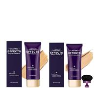 Fond De Teint Jambes Waterproof, Fond De Teint Corps, Fond De Teint Essence, Makeup with Brush Body Coverage, Long-Lasting Sweat-Proof Coverage Concealer, For Tattoo Cover up Natural, 74 g(#01+#02)