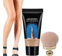 Fond De Teint Jambes Waterproof,Fond De Teint Essence,Fonds De Téint Couvrant Imperfections Et Tatouage,All over Complexion Perfector,Sweatproof,Long Lasting,With Large Makeup Brush (Whéat)