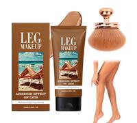 Fond de Teint Jambes Waterproof Leg Makeup with Brush Body Coverage Perfector Long-Lasting Sweat-Proof Coverage Concealer (#3)