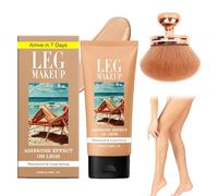 Fond de Teint Jambes Waterproof Leg Makeup with Brush Body Coverage Perfector Long-Lasting Sweat-Proof Coverage Concealer (#2)