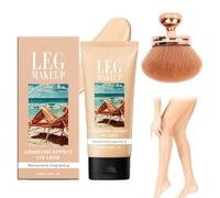 Fond de Teint Jambes Waterproof Leg Makeup with Brush Body Coverage Perfector Long-Lasting Sweat-Proof Coverage Concealer (#1)