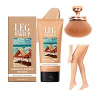 Fond de Teint Jambes Waterproof Leg Makeup with Brush Body Coverage Perfector Long-Lasting Sweat-Proof Coverage Concealer (#2)