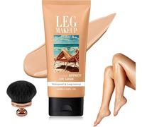 Fond de Teint Jambes Waterproof Leg Makeup with Brush, Flawless Body Concealer Cream Waterproof Crème Pour Les Jambes, Body Coverage Perfector Long-Lasting Sweat-Proof Coverage Concealer (#2)