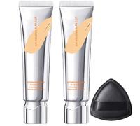 Fond de teint liquide à couverture complète longue durée, fond de teint liquide avec filtre de maquillage à tenue d'air, apprêt instantané sans filtre pour raffermissement du visage (Natural)