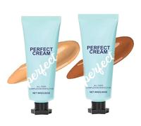 Fond De Teint Liquide,Beauty Creme All-Over Complexion Perfector,Teinte De Peau Waterproof Et Résistante Au Transfert,Fond De Teint Crème Cclongue Tenue,Anti-Cernes (Teint Moyen+Teint foncé, 80g)